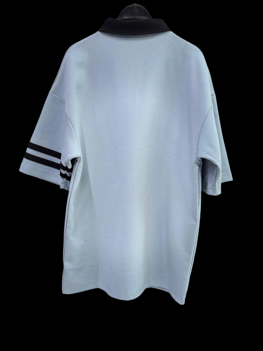 Light Blue Brazil Polo Shirt with Black Accents - Darkdxb