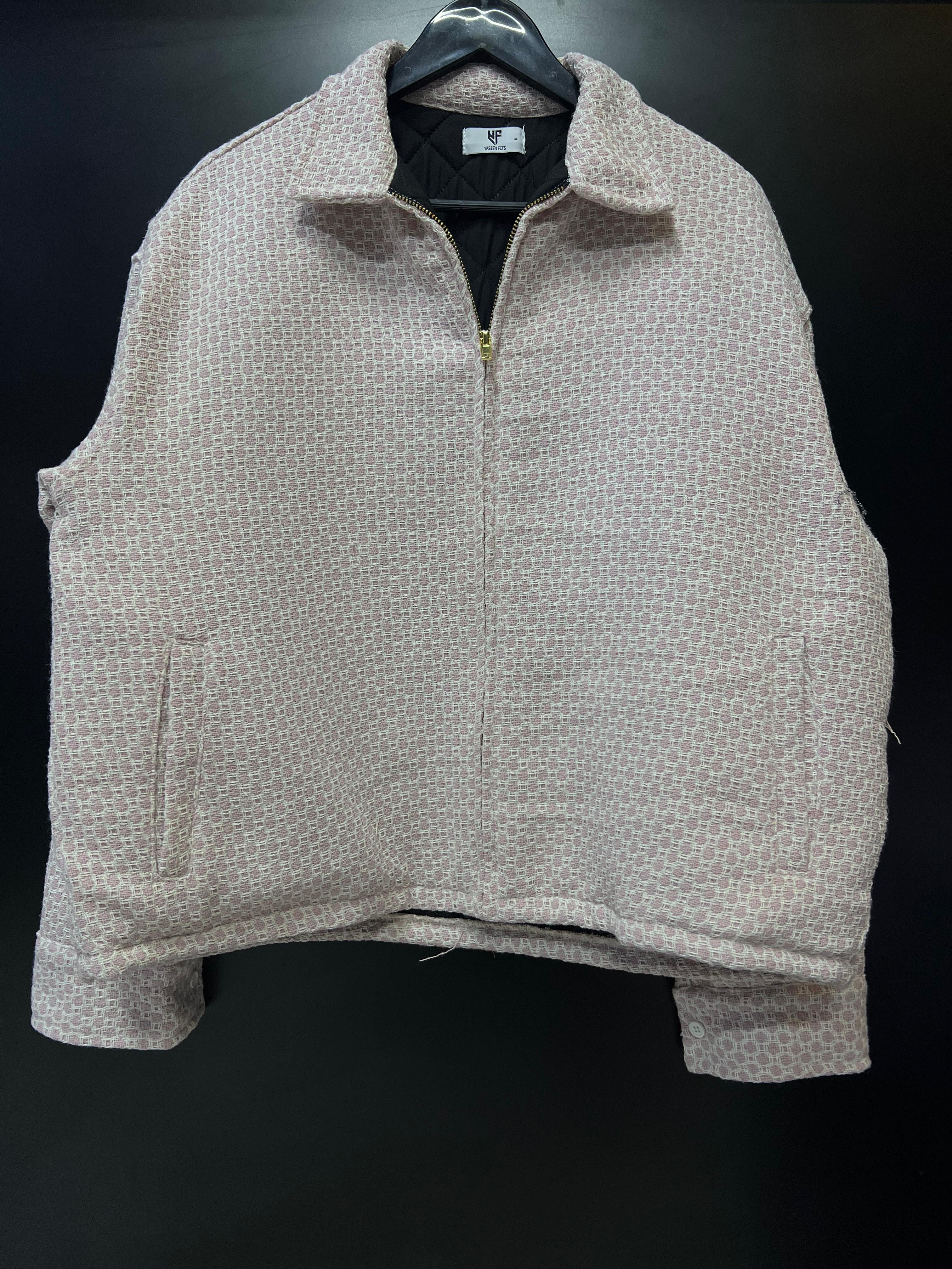 Tweed Yaseen Fits Jacket – Pink and White