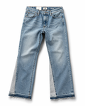 Light Wash Denim Jeans with Panel Detail