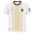 Morocco Away Football Jersey 2026 Edition – White & Gold Premium Match Shirt