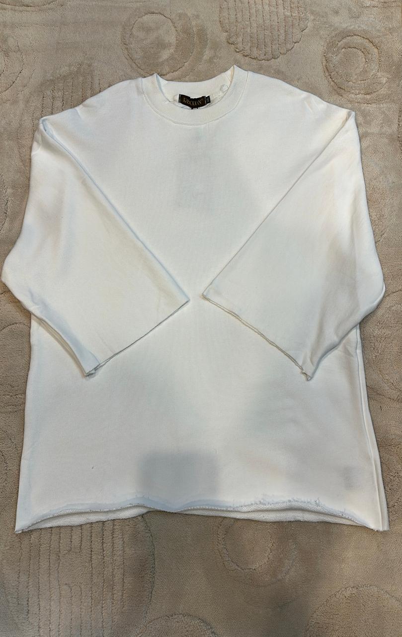 Minimalist Raw Edge Boxy Fit Top
