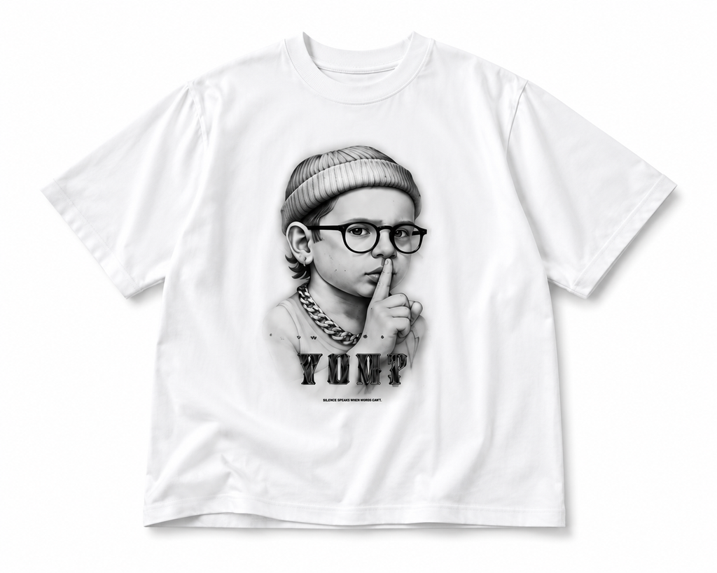 Youth Graphic Oversized White T-Shirt