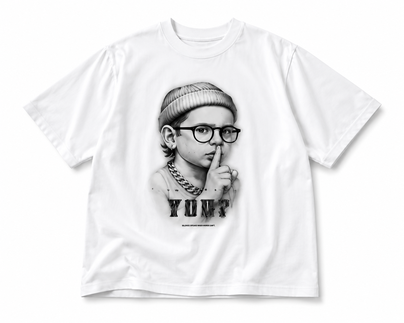 Youth Graphic Oversized White T-Shirt
