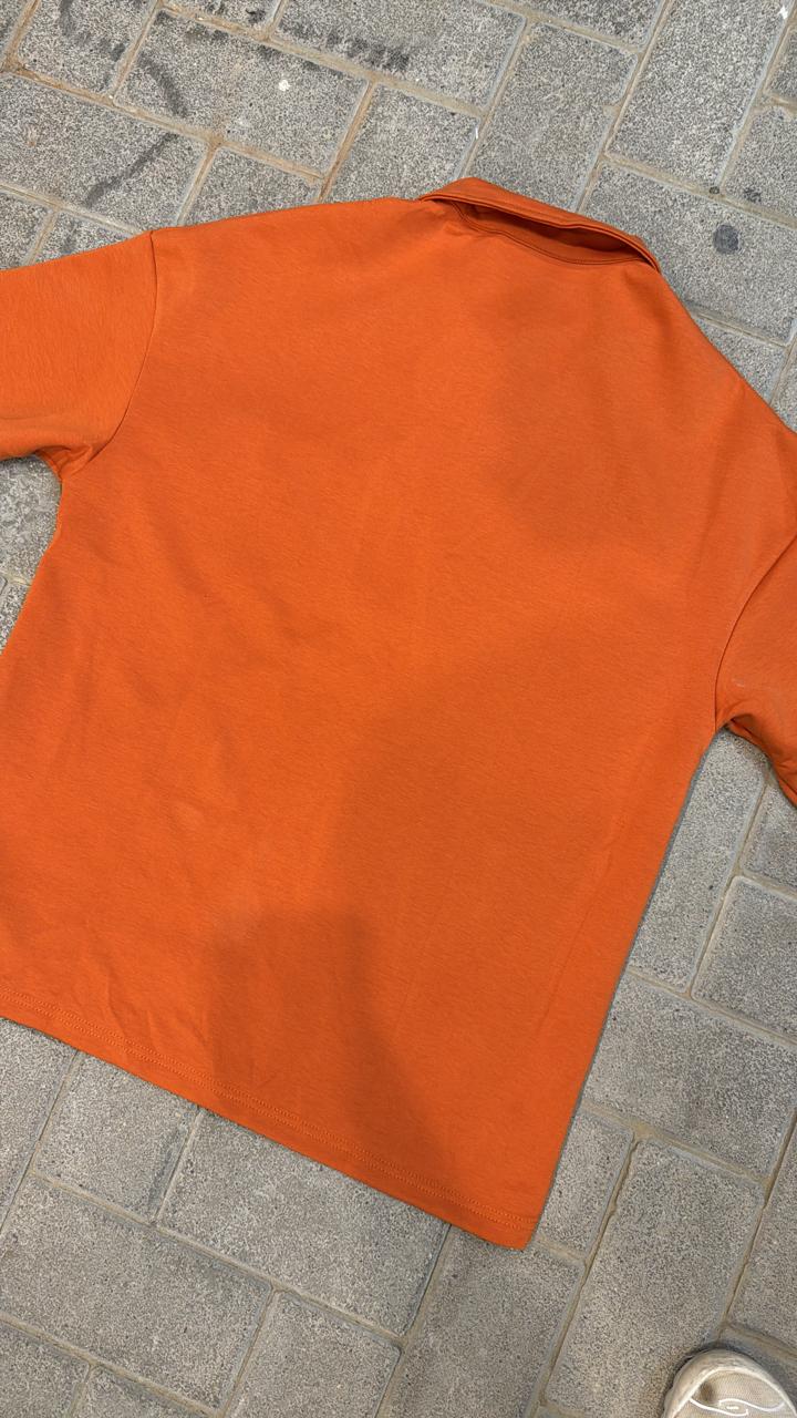 Vibrant Orange Real Madrid Polo - UCL 15th Title Celebration Edition