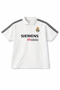 Men’s White Real Madrid “Siemens Mobile” Polo – Classic Retro Football Jersey
