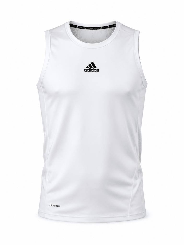 Adidas White Climacool Sleeveless Performance Training Tank - Darkdxb