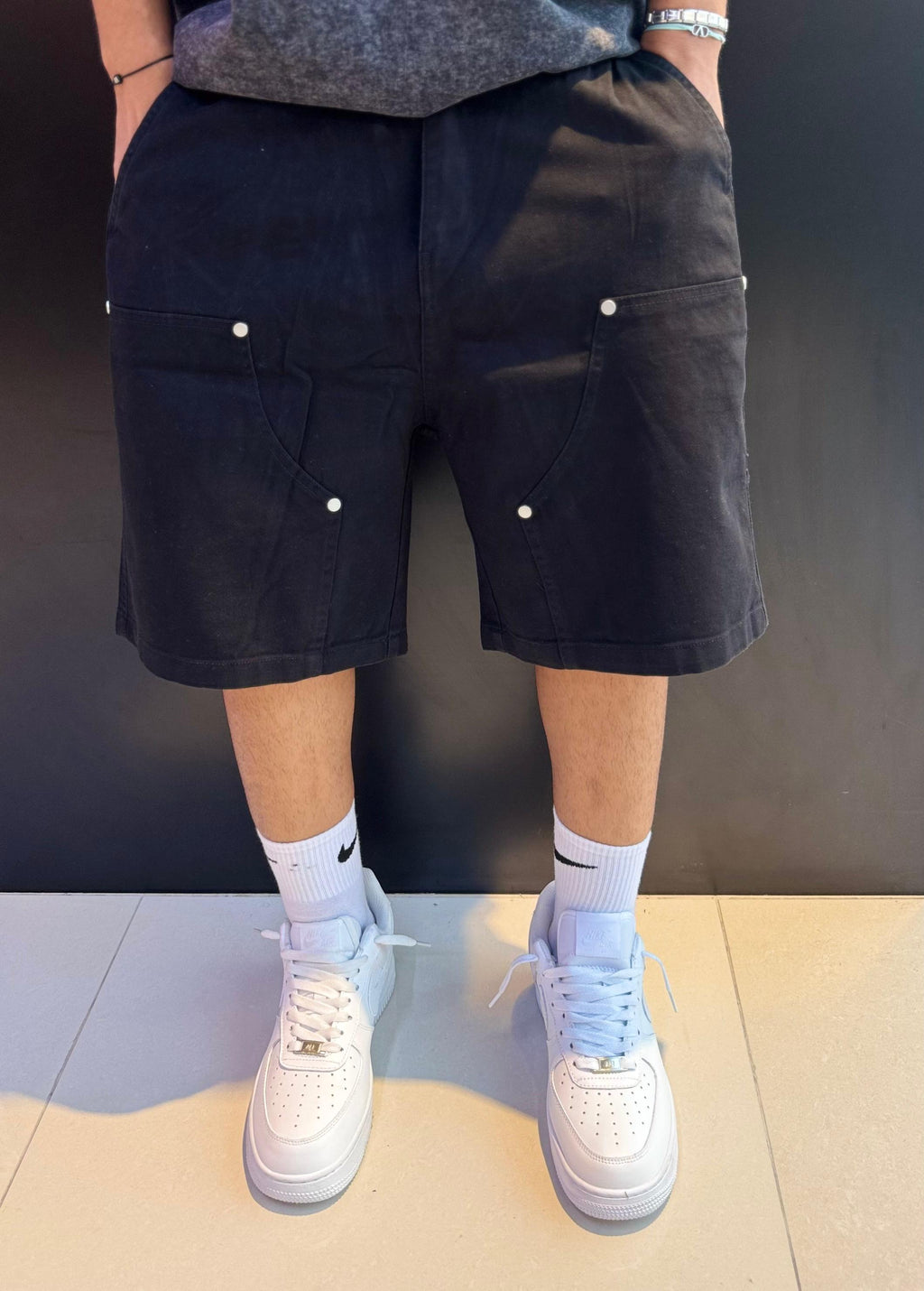 Black Carpenter Shorts