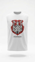 Antwerpen Heritage Oversized Sleeveless Tee – White - Darkdxb
