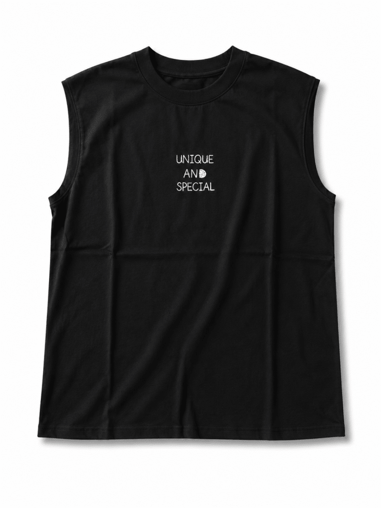 Art Quote Black Sleeveless Muscle Tee - Darkdxb