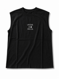 Art Quote Black Sleeveless Muscle Tee - Darkdxb