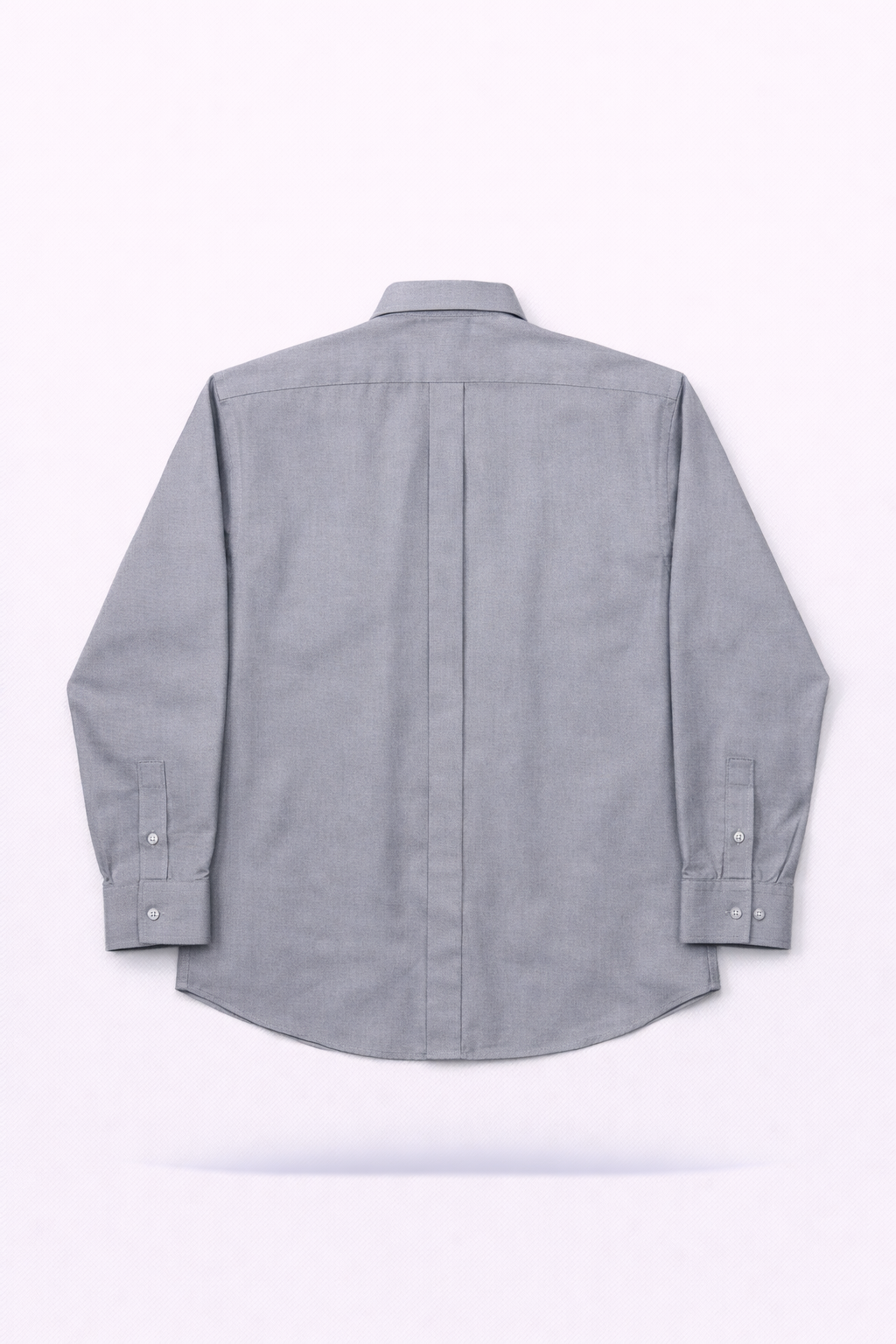 Dark Men’s Classic Light Grey Long Sleeve Button-Down Shirt – Smart Casual