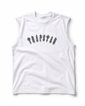 Trapstar Inspired White Sleeveless Oversized Muscle Tank – Premium Streetwear Tee