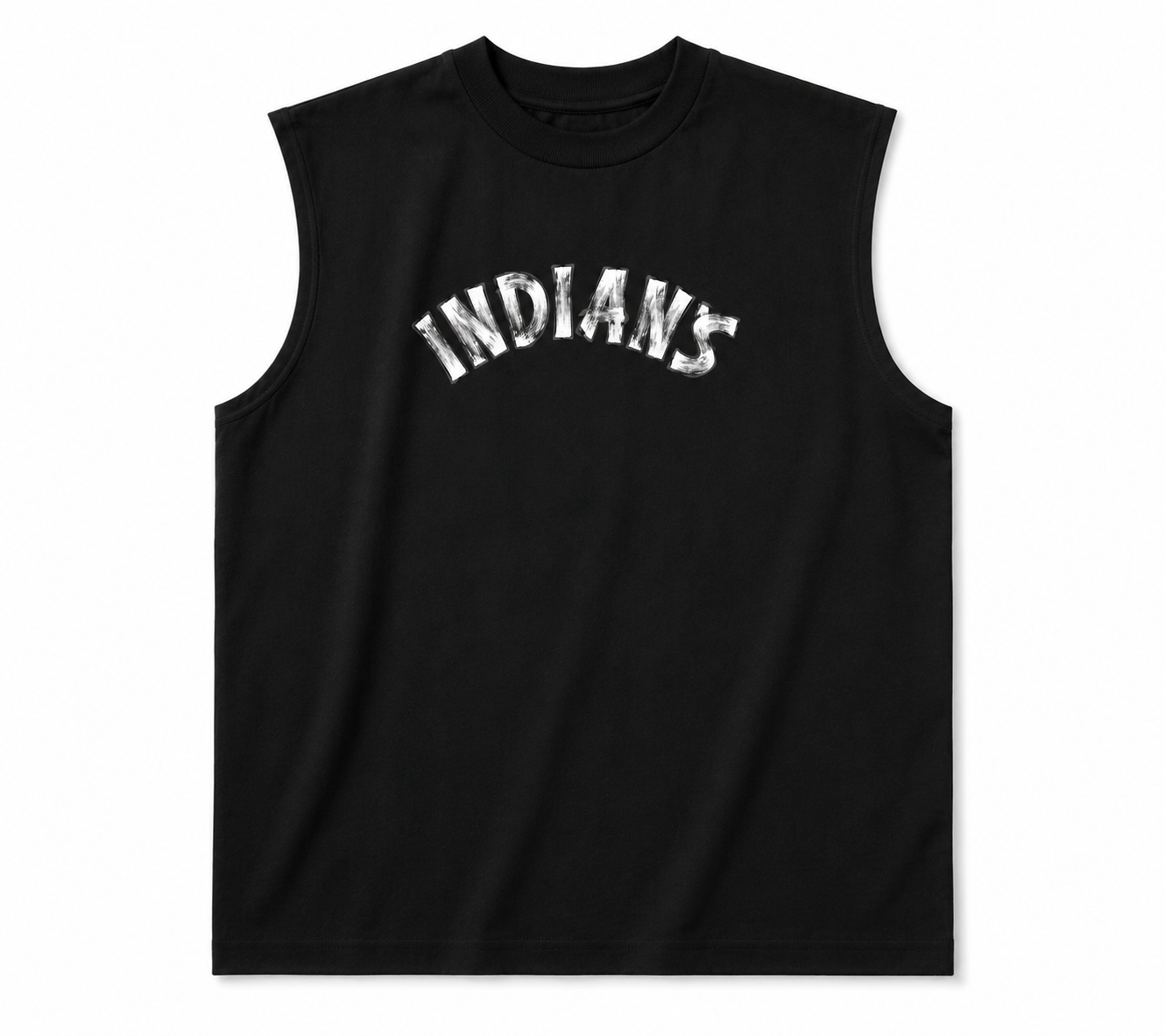 Black Indians Graphic Sleeveless Muscle Tee