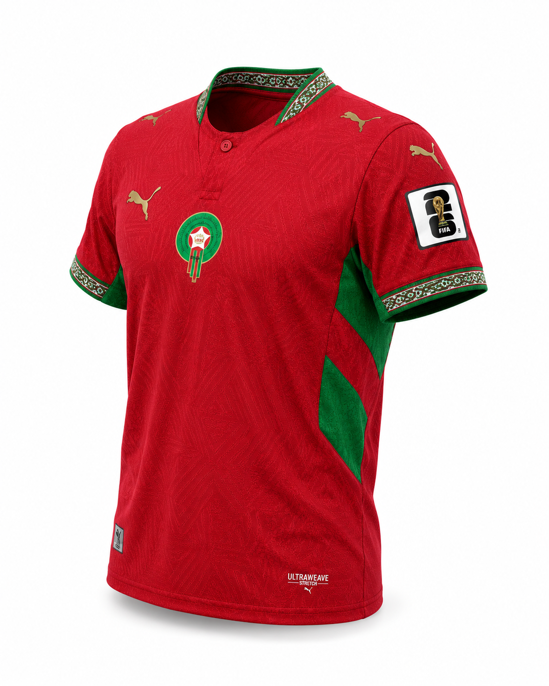 Morocco 2026 Edition Football Jersey – Red & Green Performance Shirt