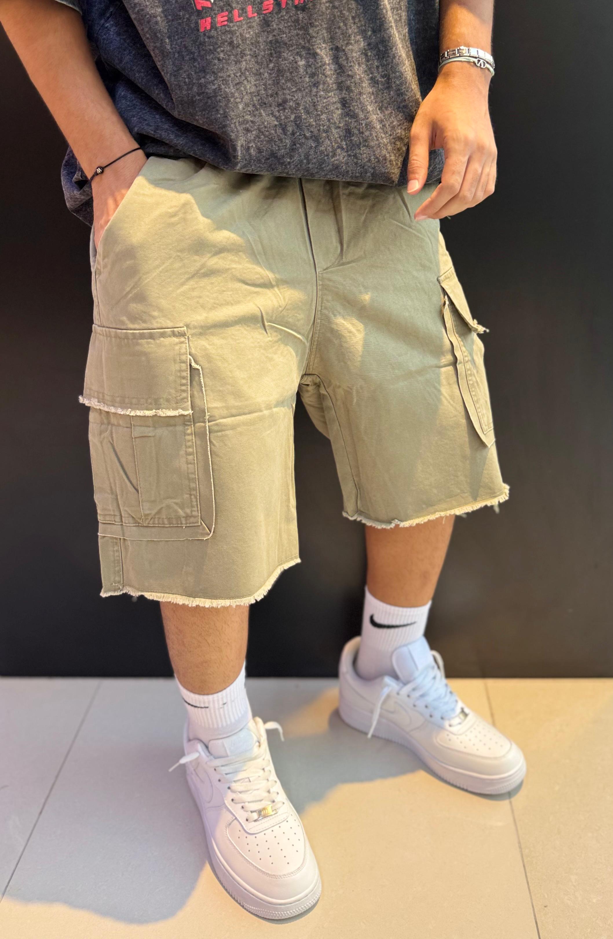 Khaki Cargo Shorts
