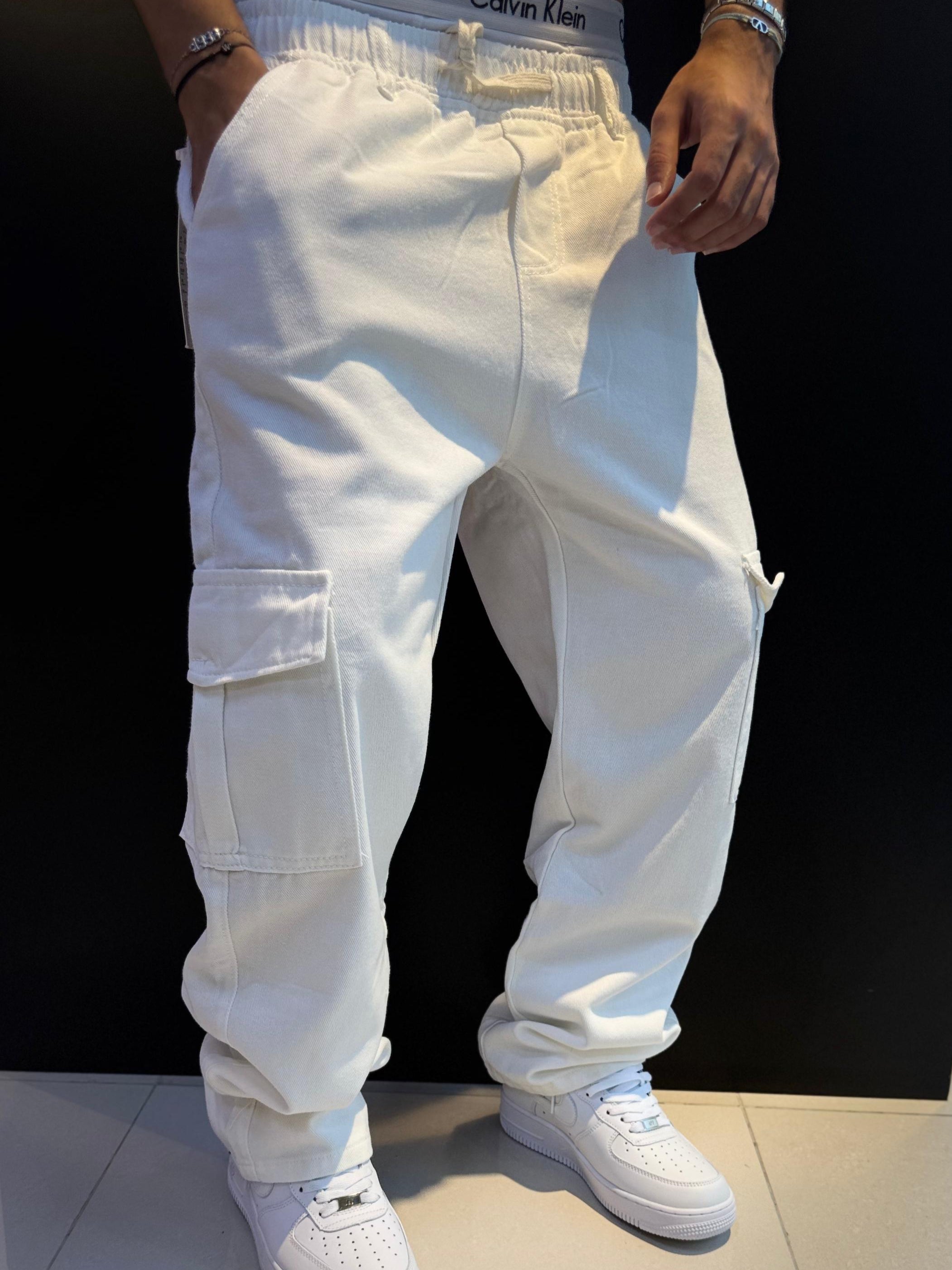 White Cargo Pants Outfit