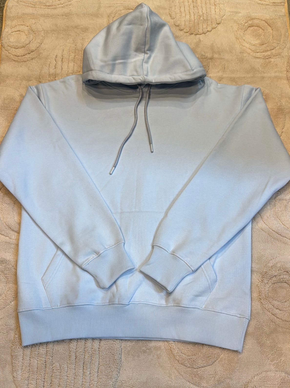 Soft Light Blue Pullover Hoodie - Baby Blue Fleece Sweatshirt