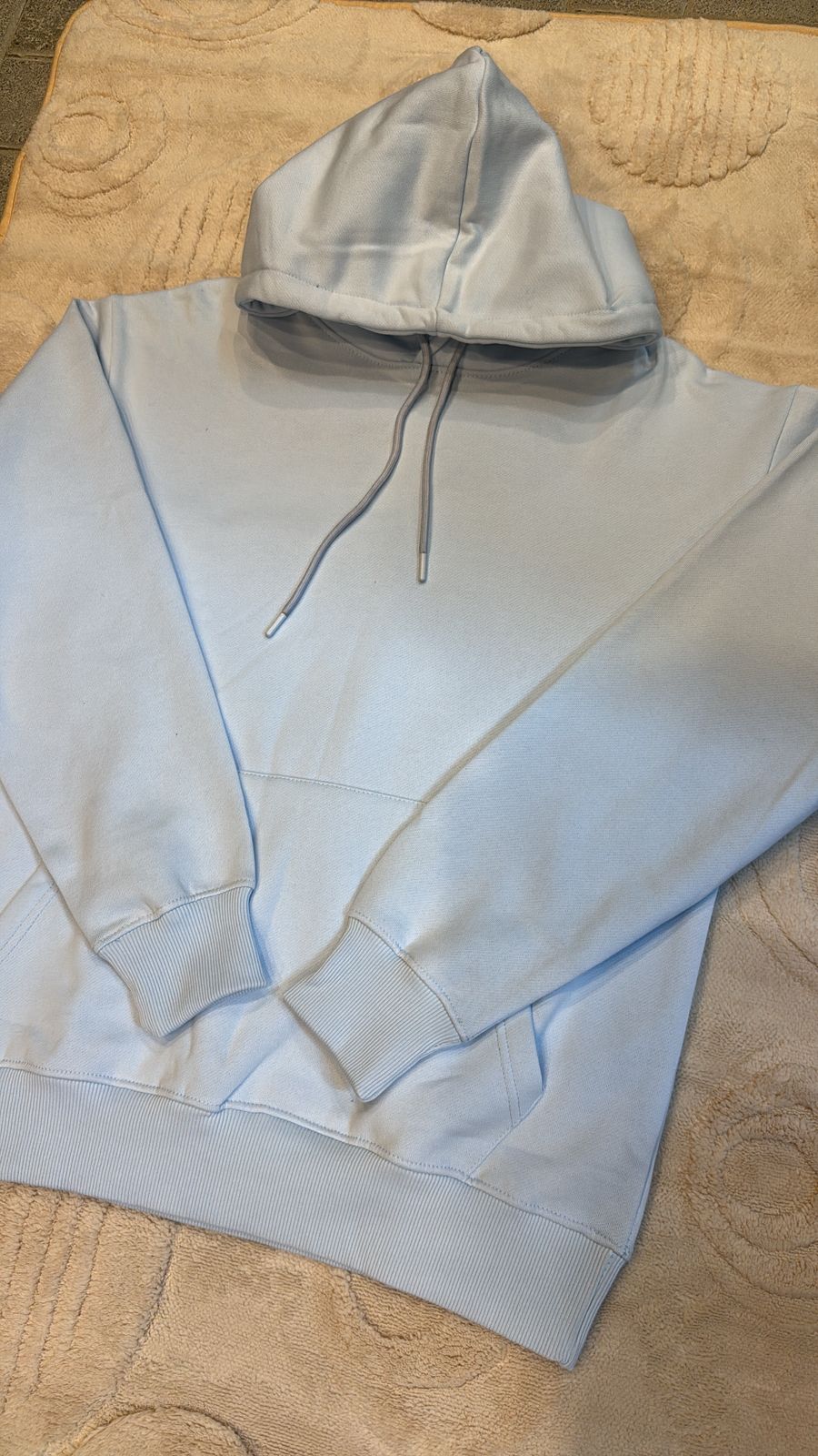 Soft Light Blue Pullover Hoodie - Baby Blue Fleece Sweatshirt