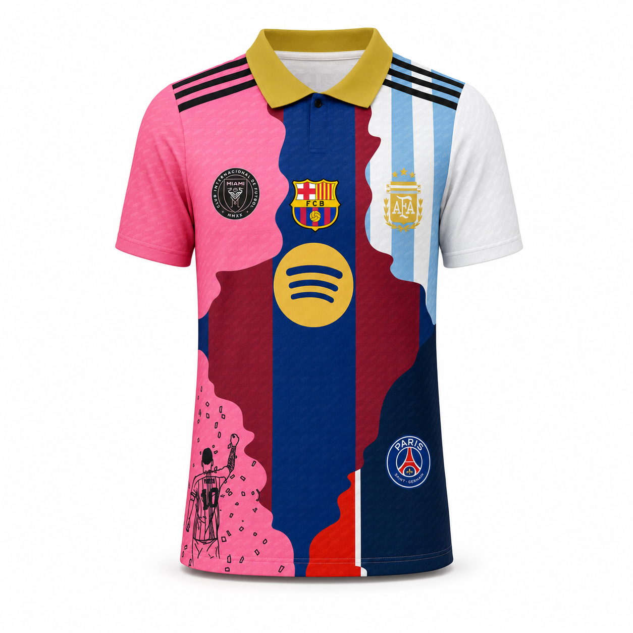 Messi Legacy Mashup Jersey – 4-Club Edition | Darkdxb