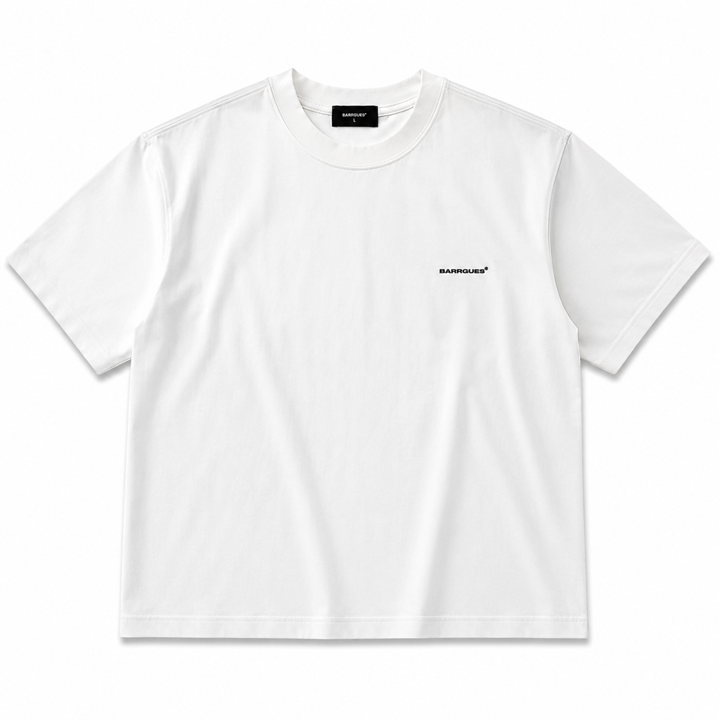 BARINGUIIGE White Oversized Graphic T-Shirt – Premium Cotton Back Print Tee