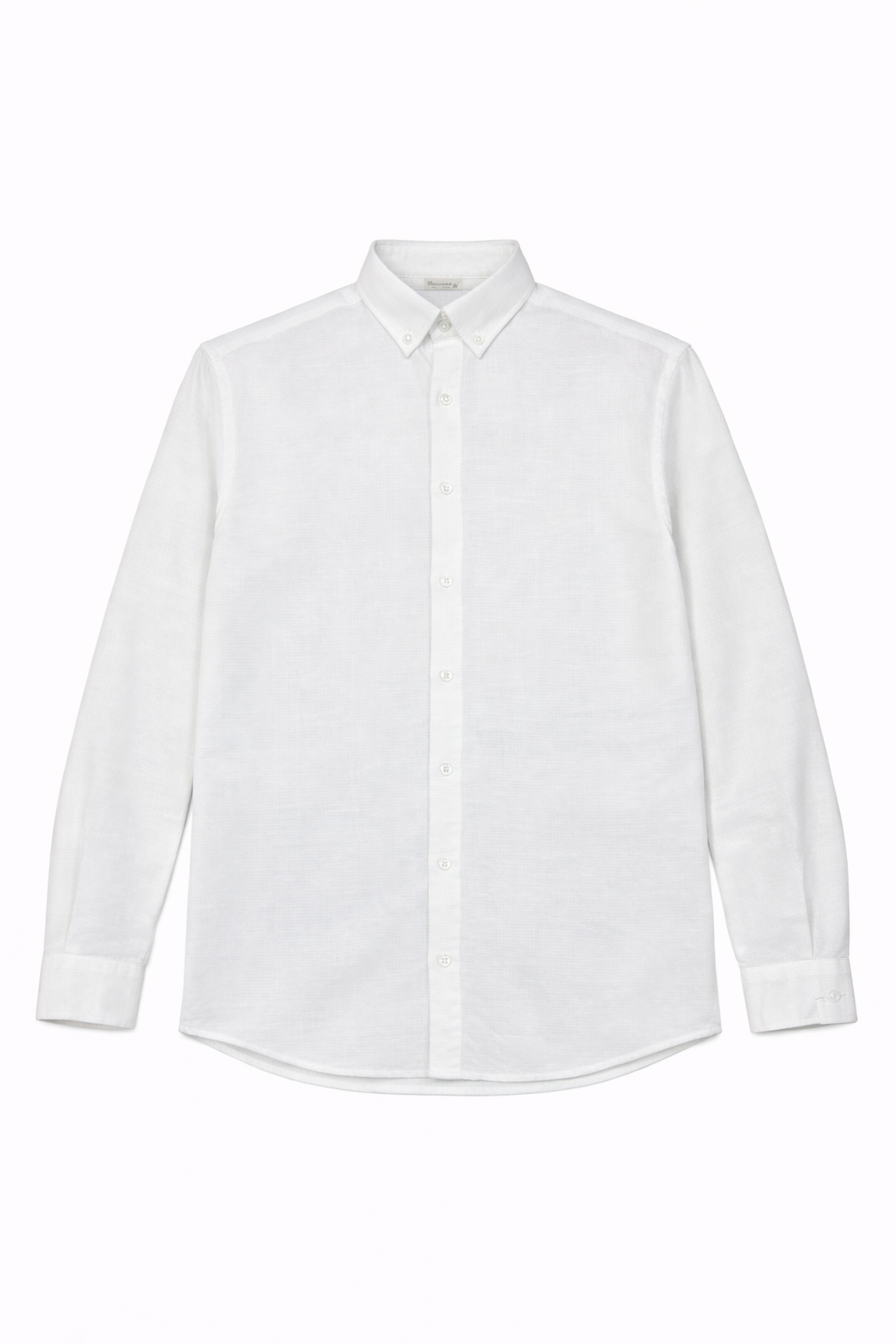 Essentials Classic White Button-Up Shirt – Slim Fit Long Sleeve Dress Shirt