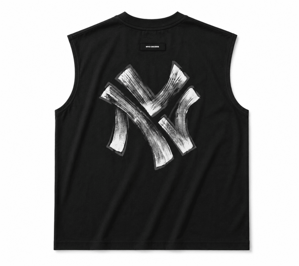 Black Indians Graphic Sleeveless Muscle Tee - Darkdxb
