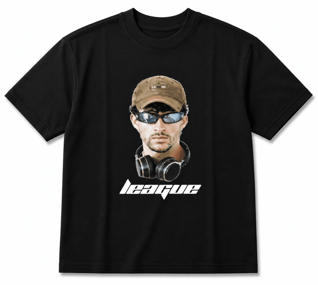 Black Oversized League Graphic T-Shirt – Premium Streetwear Cotton Tee - Darkdxb