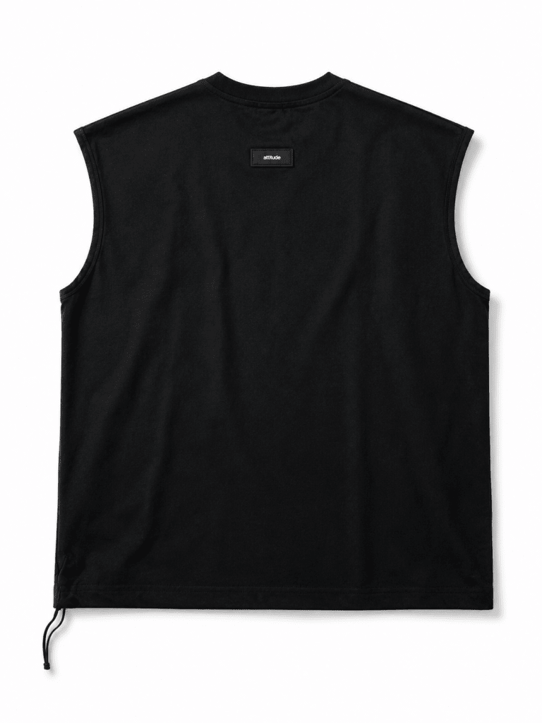 Black Sleeveless Duck Embroidered Muscle Tee - Darkdxb