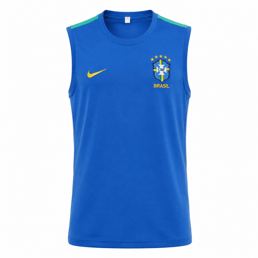 Brasil Training Set – Blue Sleeveless Jersey & Teal Shorts - Jerseys - Darkdxb