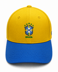 Brazil Football Snapback Cap – Yellow & Blue Adjustable Hat - Darkdxb