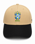 Brazil National Team Beige & Black Snapback Cap - Darkdxb