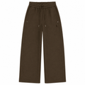 Brown Cargo Drawstring Trousers – Relaxed Fit - Trousers - Darkdxb