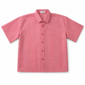 Dark Red Gingham Short-Sleeve Shirt