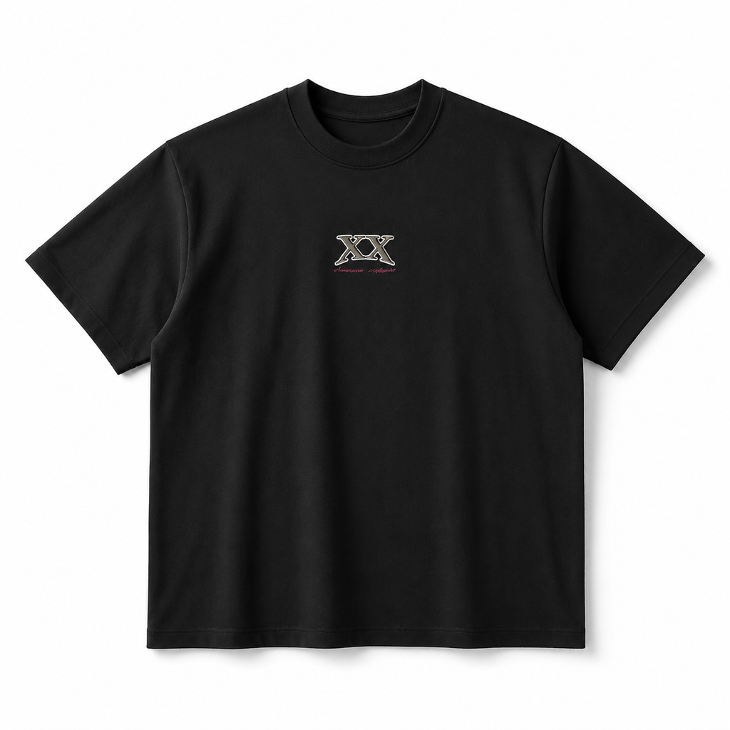 XX Oversized Black Graphic T-Shirt – Premium Streetwear Cotton Tee