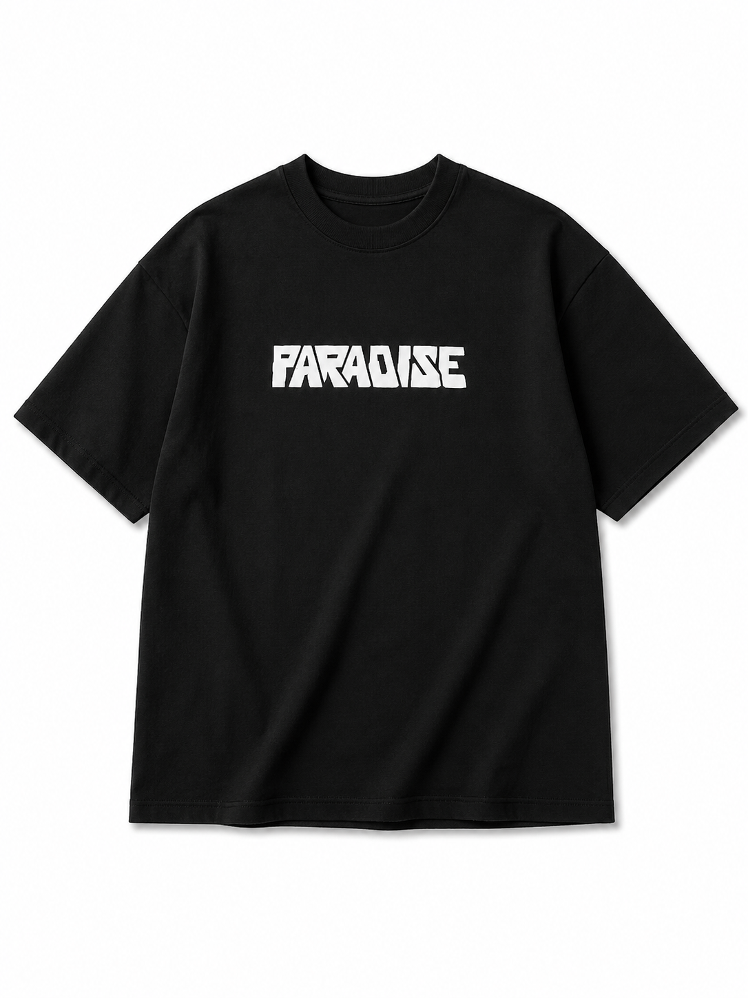 PARADISE Oversized Graphic T-Shirt – Black Premium Streetwear Tee