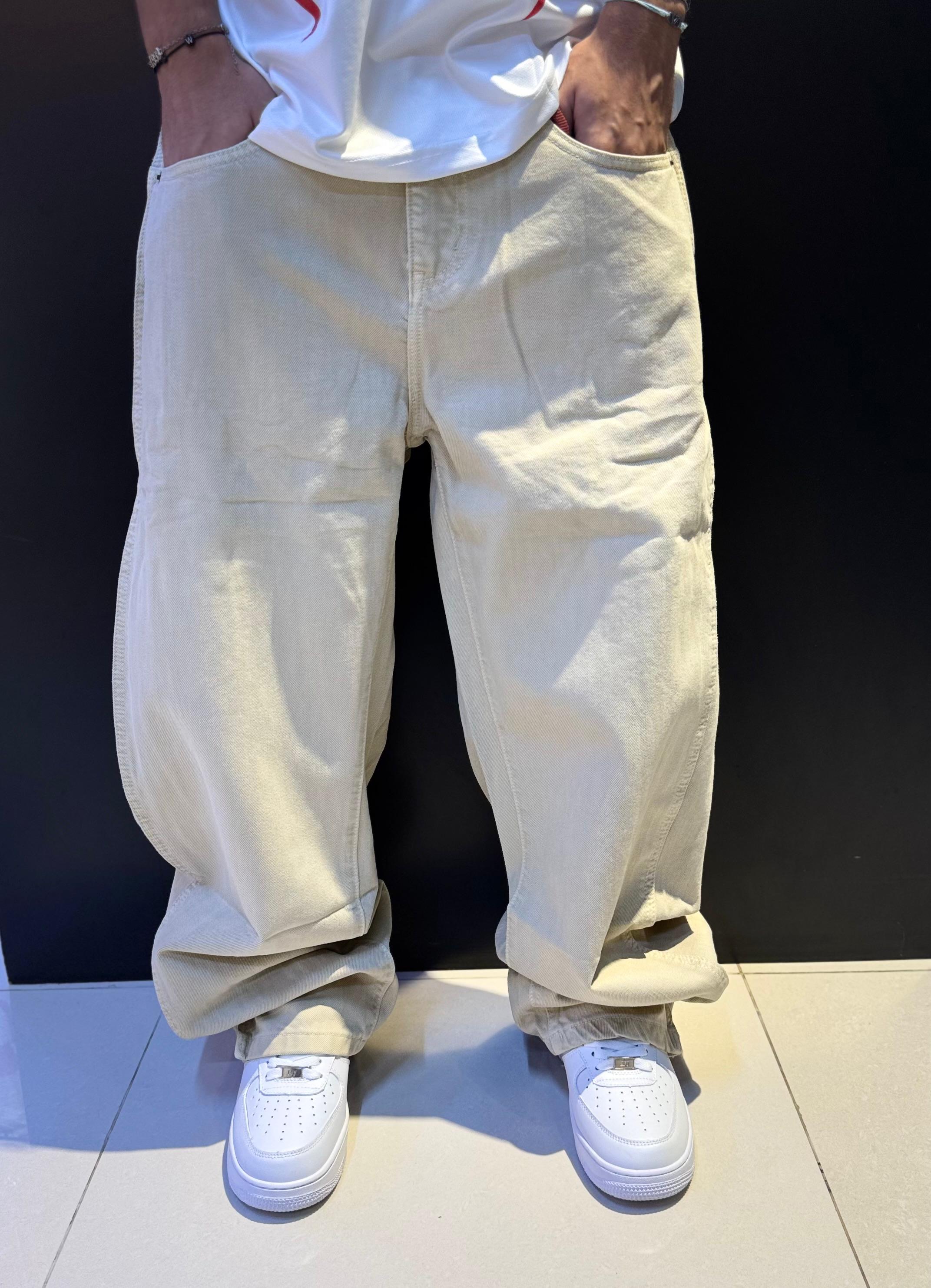 Baggy Beige Cargo Pants