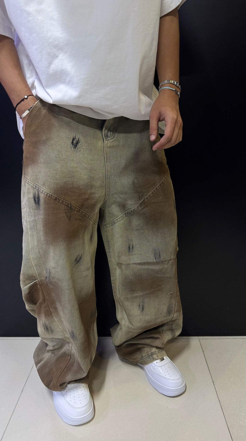 Urban Earth — Washed Brown Cargo Denim
