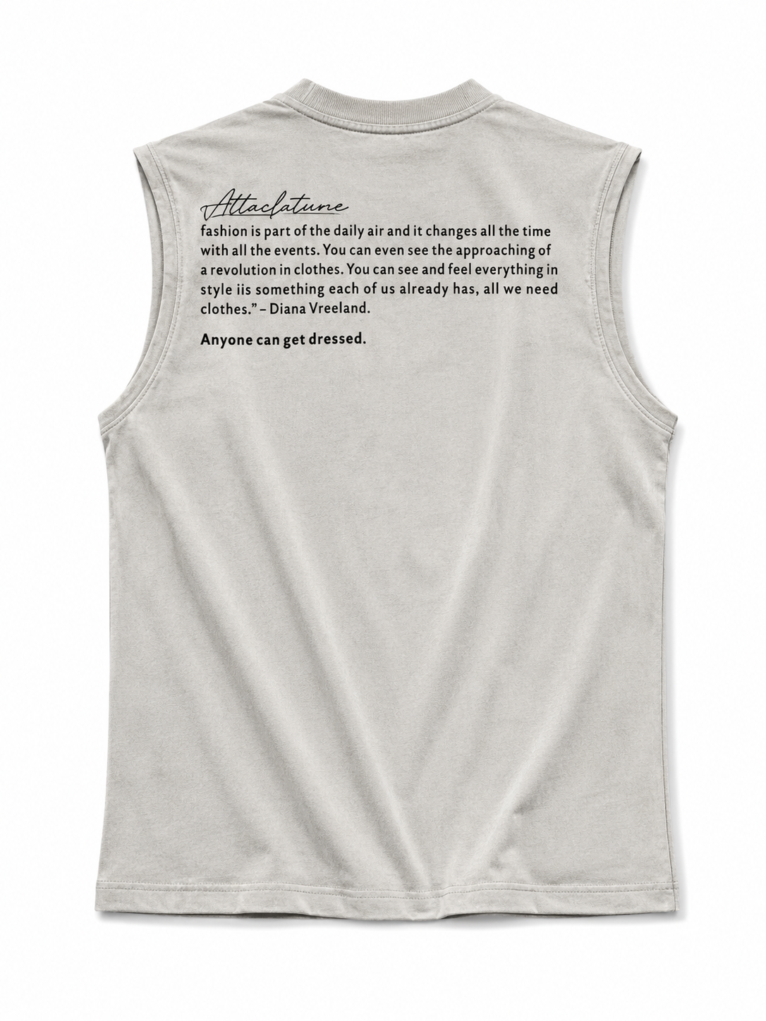 Men's Light Grey Sleeveless Graphic Tank Top – Inspirational Streetwear Muscle Tee