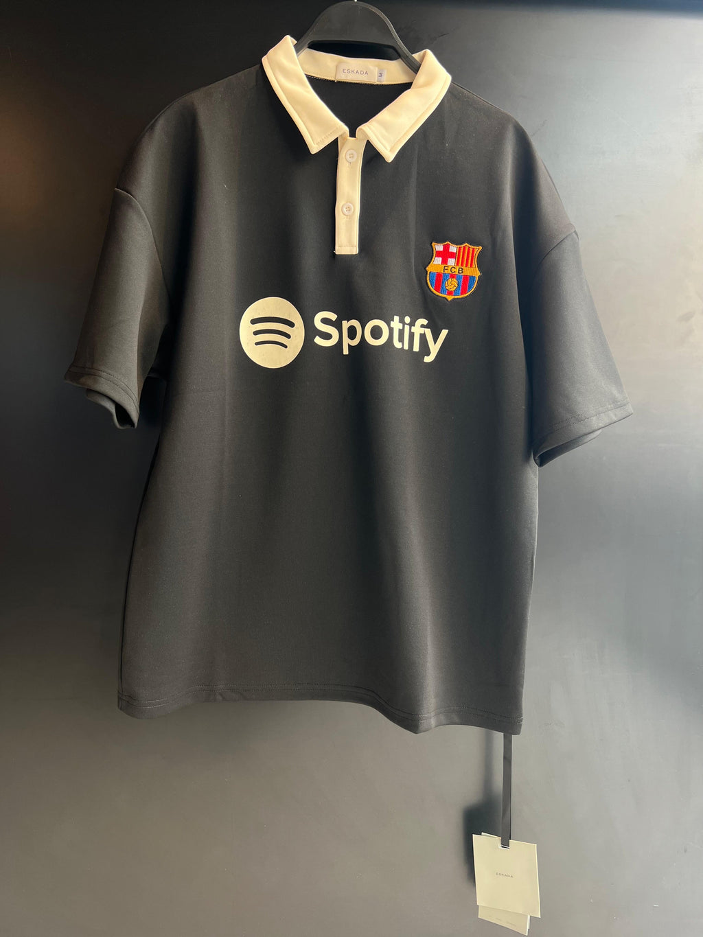 FC Barcelona x Spotify Polo Shirt - Black & Off-White