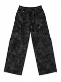 Urban Midnight Washed Cargo Denim Pants – Premium Relaxed Fit Utility Jeans