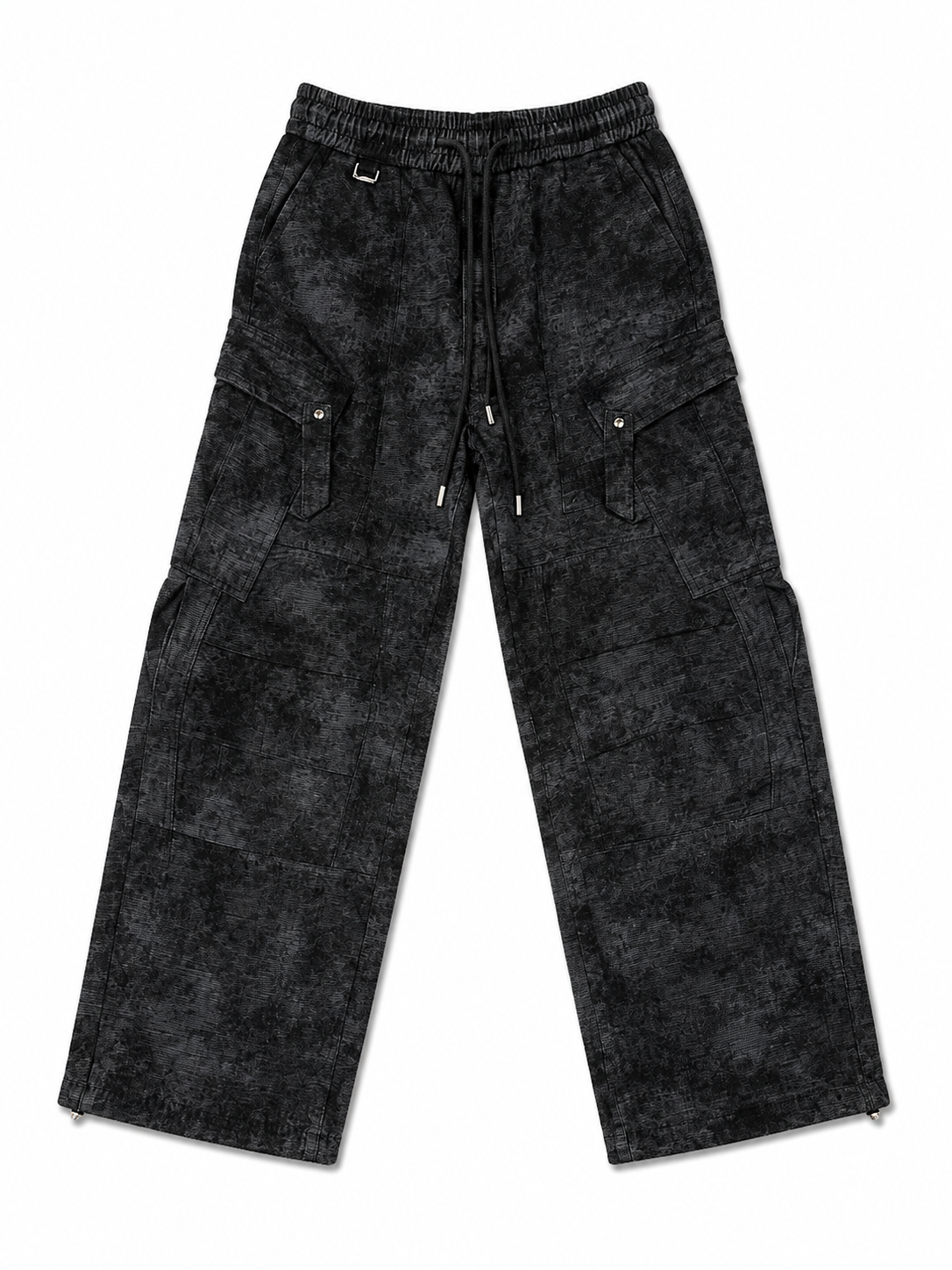 Urban Midnight Washed Cargo Denim Pants – Premium Relaxed Fit Utility Jeans