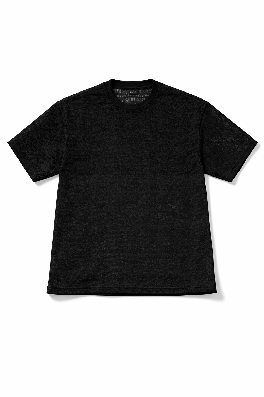 Dark Black Mesh Oversized T-Shirt – Minimal Streetwear Essential Tee
