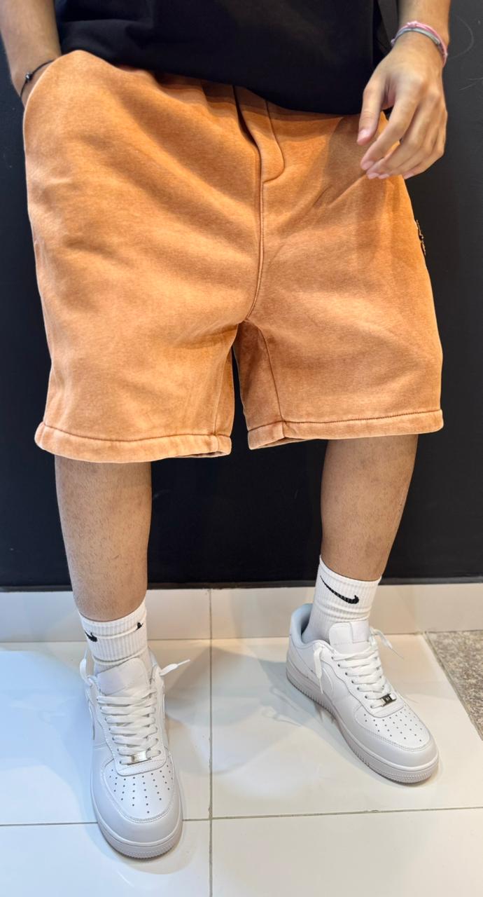 Sunset Orange Wash Shorts: Pop of Color for Summer