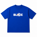 Blue Blaze Skull Graphic T-Shirt