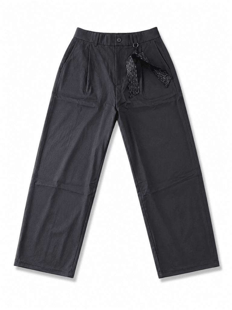 Charcoal Wide-Leg Trousers – Modern Minimalist Collection - Darkdxb