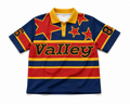 Valley Men’s Graphic Polo Shirt (Back View) – Star Print Retro Style