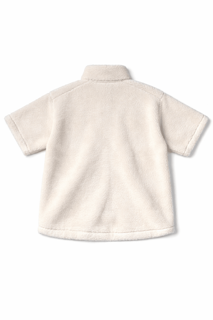 Dark Men’s Off-White Sherpa Fleece Zip Jacket – Cozy Premium Fit - Darkdxb