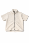Dark Men’s Off-White Sherpa Fleece Zip Jacket – Cozy Premium Fit - Darkdxb