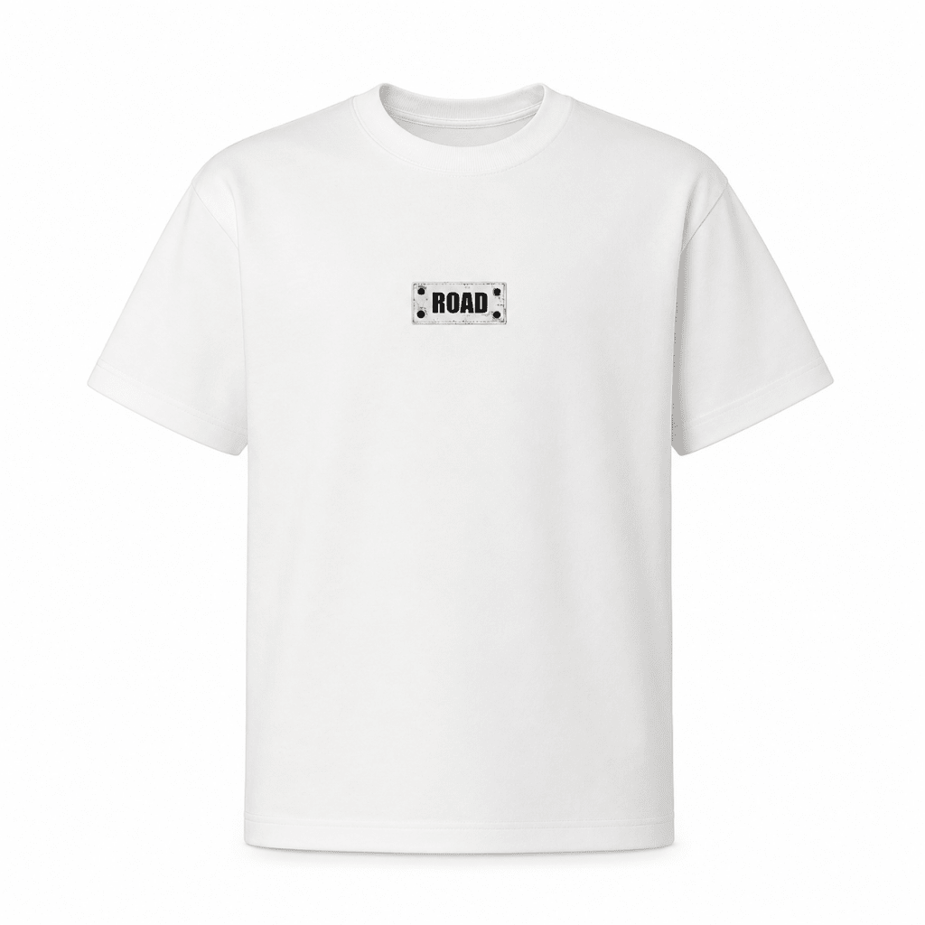 Darkdxb ROAD White Tee — The Clean Path Forward - T-Shirt - Darkdxb