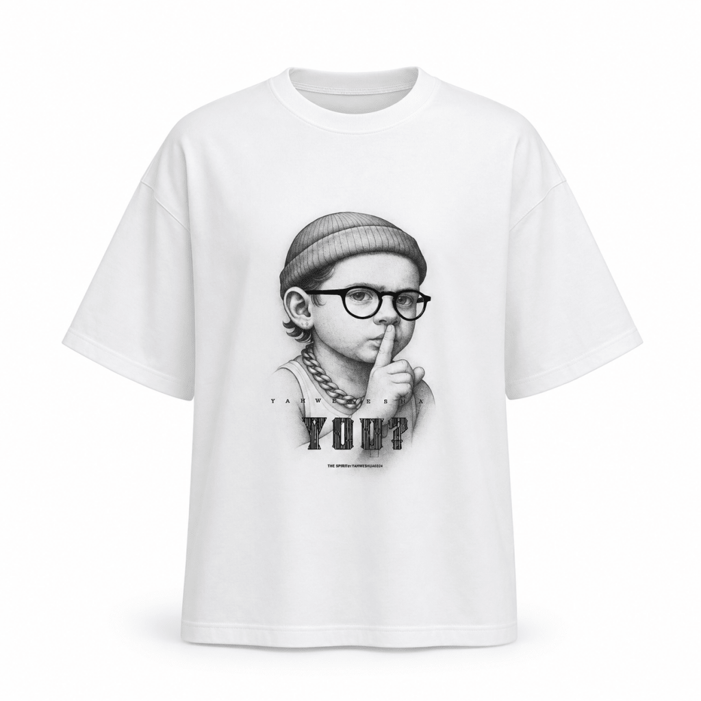 Darkdxb YOU? White Tee — The Silence Is the Answer - T-Shirt - Darkdxb